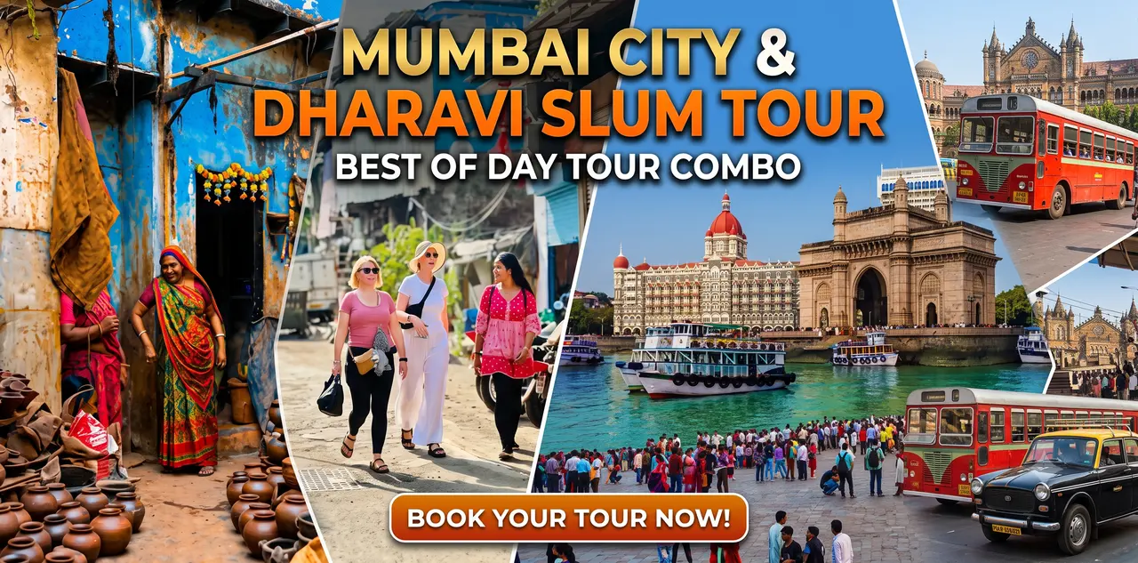 Best of Day Tour Combo in Mumbai City & Dharavi Slum Tour