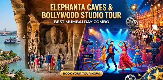 Elephanta Caves & Bollywood Studio Tour – Best Mumbai Day Combo